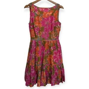 Tracy Feith for Target Floral Open Back High Neck Full Skirt Dress Size 7